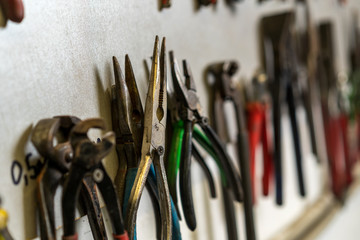 a set of different scissors for metal professional