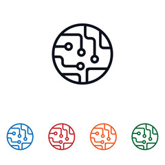 Fototapete - Circuit Board icon isolated on white background. Circuit Board icon in trendy design style. Circuit Board vector icon modern and simple flat symbol for web site, mobile app, UI.
