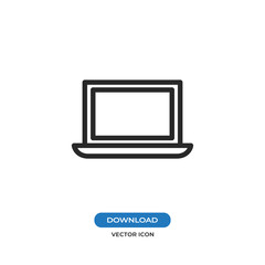 Fototapete - Laptop vector icon