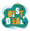 © Michal Hubka - Vector design green orange color combination. Modern image best deal with flat characters. Illustration concept for website.