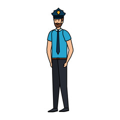 Poster - police officer avatar character