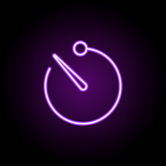 Poster - timer neon icon. Elements of photography set. Simple icon for websites, web design, mobile app, info graphics