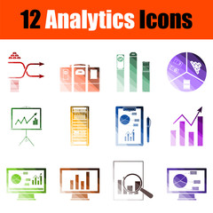 Canvas Print - Analytics Icon Set