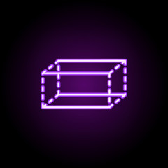 Poster - oval neon icon. Elements of Geometric figures set. Simple icon for websites, web design, mobile app, info graphics