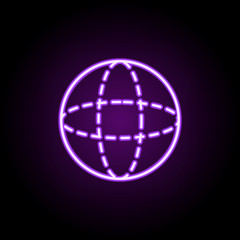 Poster - isosceles triangle neon icon. Elements of Geometric figures set. Simple icon for websites, web design, mobile app, info graphics