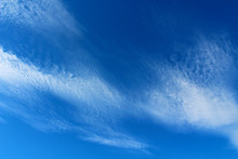 Beautiful Thin Cirrus Clouds. Background. Landscape.
