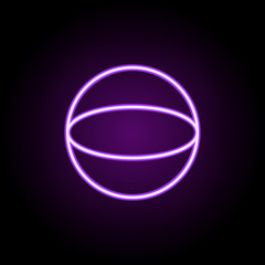 Poster - 3d cube neon icon. Elements of Geometric figures set. Simple icon for websites, web design, mobile app, info graphics