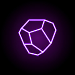 Poster - 3d triangle neon icon. Elements of Geometric figures set. Simple icon for websites, web design, mobile app, info graphics