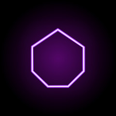 Poster - 30 degree angle neon icon. Elements of Geometric figures set. Simple icon for websites, web design, mobile app, info graphics