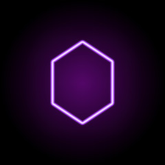Poster - 150 degree angle neon icon. Elements of Geometric figures set. Simple icon for websites, web design, mobile app, info graphics
