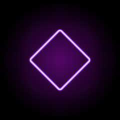 Poster - circle in a triangle neon icon. Elements of Geometric figures set. Simple icon for websites, web design, mobile app, info graphics