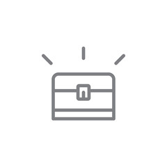Poster - Chest icon. Element of beach holiday icon. Thin line icon for website design and development, app development. Premium icon
