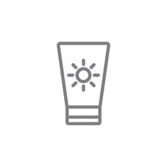 Poster - Sun cream icon. Element of beach holiday icon. Thin line icon for website design and development, app development. Premium icon