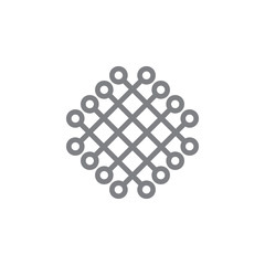 Poster - fishing net icon. element of beach holiday icon. thin line icon for website design and development, 