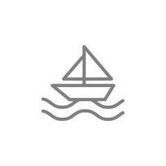 Poster - Sailboat icon. Element of beach holiday icon. Thin line icon for website design and development, app development. Premium icon