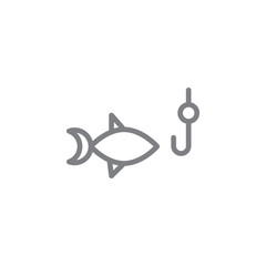 Poster - fishing icon. element of beach holiday icon. thin line icon for website design and development, app 