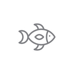 Poster - Fish icon. Element of beach holiday icon. Thin line icon for website design and development, app development. Premium icon