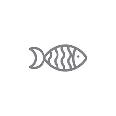 Poster - Fish icon. Element of beach holiday icon. Thin line icon for website design and development, app development. Premium icon