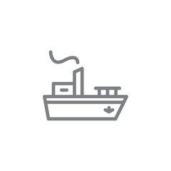 Poster - Boat icon. Element of beach holiday icon. Thin line icon for website design and development, app development. Premium icon