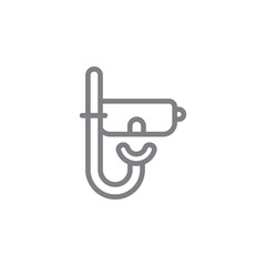 Poster - Snorkel icon. Element of beach holiday icon. Thin line icon for website design and development, app development. Premium icon