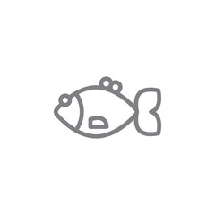 Poster - Fish icon. Element of beach holiday icon. Thin line icon for website design and development, app development. Premium icon