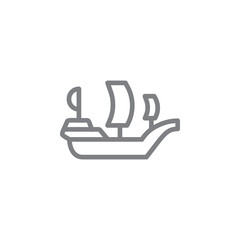 Poster - Vessel icon. Element of beach holiday icon. Thin line icon for website design and development, app development. Premium icon