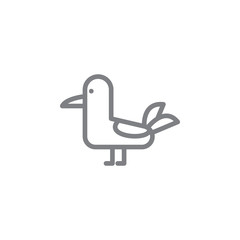 Poster - Seagull icon. Element of beach holiday icon. Thin line icon for website design and development, app development. Premium icon