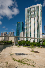 Aerial Photo Of Undeveloped Land At Downtown Brickell FL USA