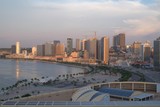 Fototapeta Sawanna - View of Luanda during golden hour