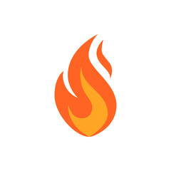 Wall Mural - simple vector flame icon in flat style