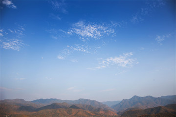 Wall Mural - Blue sky and mountains