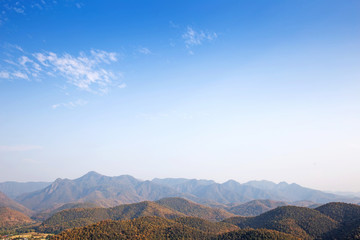 Wall Mural - Blue sky and mountains