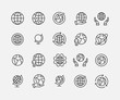© dstarky - Globe related vector icon set.