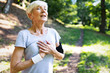 © NDABCREATIVITY - Mature woman exercising outdoors to prevent cardiovascular diseases and heart attack
