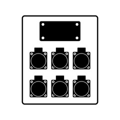 Canvas Print - Electrical power distribution panel