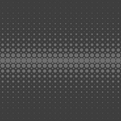 Poster - Grey abstract halftone dot pattern background - vector graphic design from circles in varying sizes