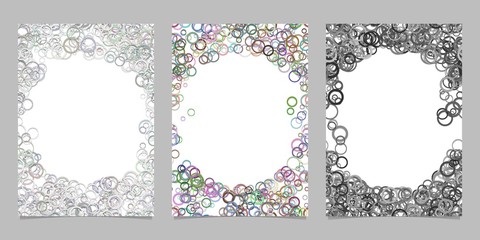 Poster - Abstract colored brochure template background set with circles - vector graphic designs