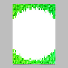 Poster - Abstract brochure design template - gradient page border background from rectangles in green tones