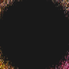 Poster - Abstract gradient rectangle background - digital vector mosaic corner design with blank space in the middle