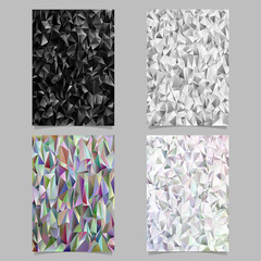 Poster - Polygonal abstract tiled triangle mosaic flyer background template set - vector brochure graphic collection