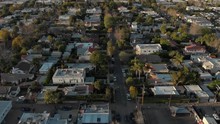 Los Angeles City Pan Down Aerial Drone In 4K
