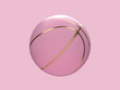 pink pastel gold abstract ball/basketball 3d rendering sport object concept