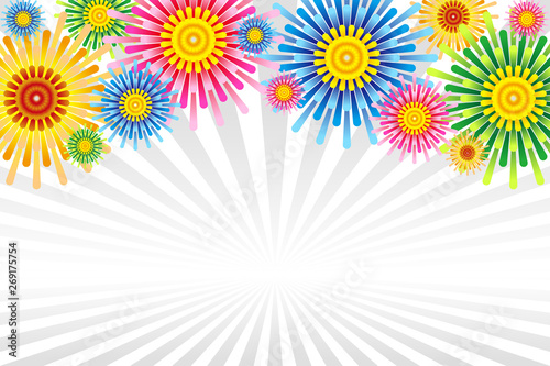 Background Wallpaper Vector Illustration Design Art Free Freesize Charge Free Effect Line Concentration Line Manga Comic Speed Line 背景 イラスト素材 打ち上げ花火イメージ 花火大会 夏祭り イベント ポスター コピースペース 無料 Vector De Stock