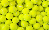 Fototapeta Pomosty - Lots of vibrant tennis balls, pattern of new tennis balls for background
