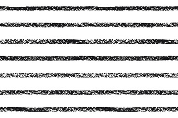 Various endless textured chalk, pastel, crayon drawn stripes background. Seamless repeat vector striped black and white pattern. Parallel hand drawn rough bars, lines, wide streaks chalkboard texture.