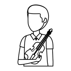 Sticker - professional violinist avatar character