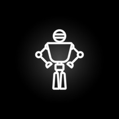 Poster - robot neon icon. Elements of intelligence set. Simple icon for websites, web design, mobile app, info graphics