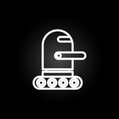 Poster - robot neon icon. Elements of intelligence set. Simple icon for websites, web design, mobile app, info graphics