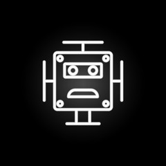 Poster - robot neon icon. Elements of intelligence set. Simple icon for websites, web design, mobile app, info graphics