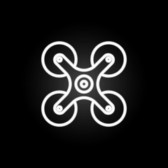 Poster - drone neon icon. Elements of intelligence set. Simple icon for websites, web design, mobile app, info graphics